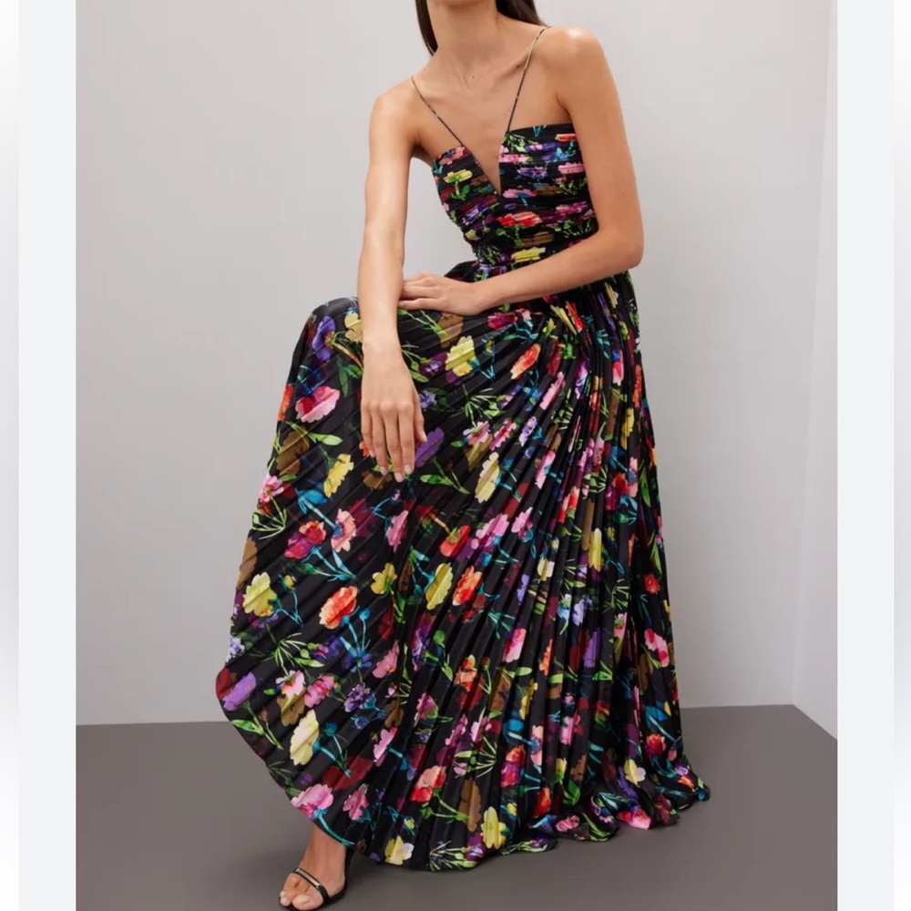 Floral Maxi Dress - Black Multicolor